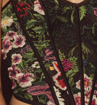 Kilo Brava - Embroidery Sweetheart Bustier Crop Top