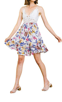 Umgee - Lace Babydoll Ruffle Dress