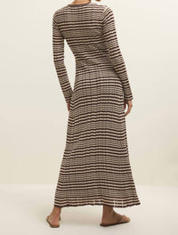 Z Supply Rosetta Dress in chocolate cherry - women's dress - detail view
