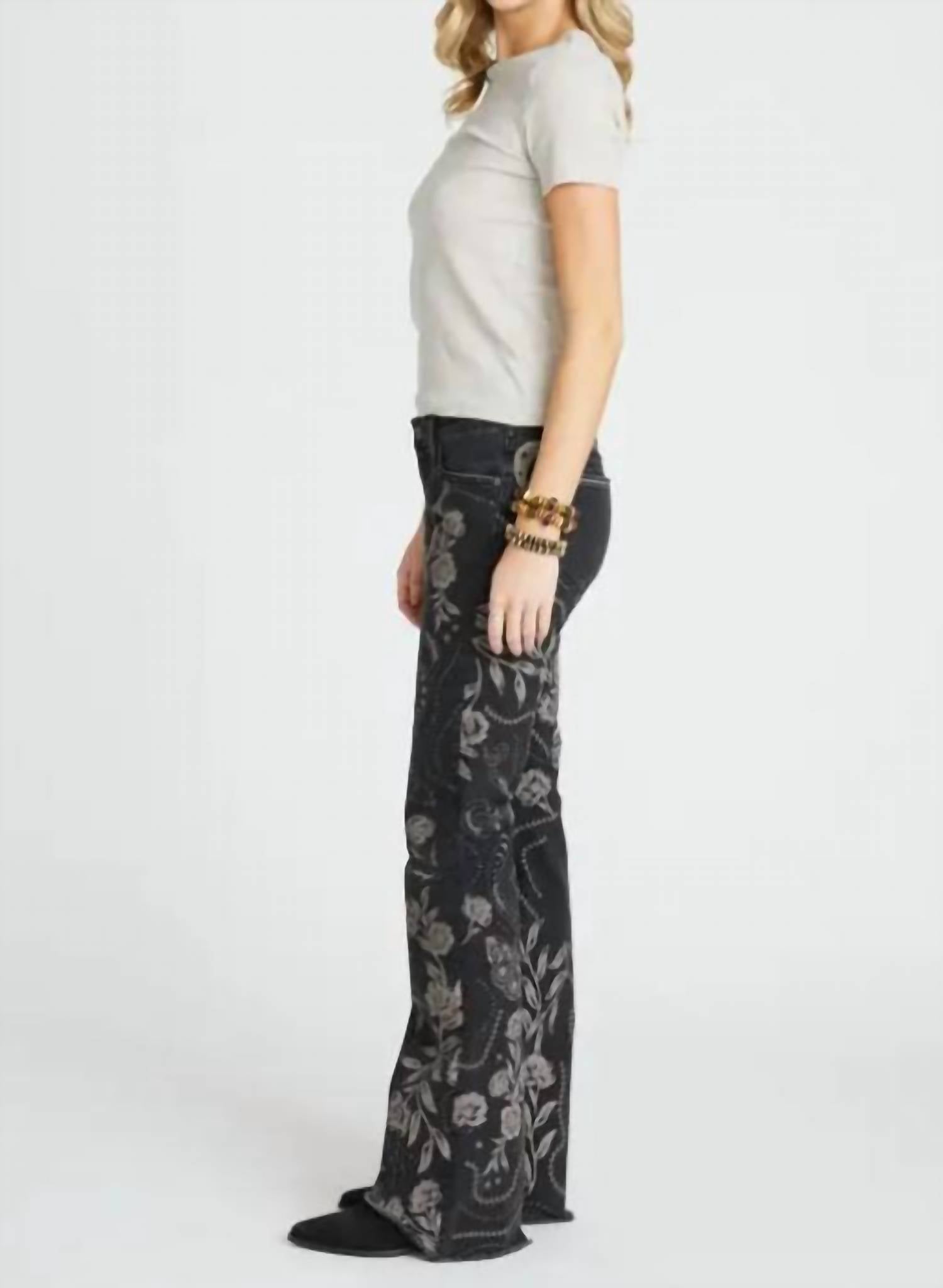 DRIFTWOOD Eva Boot Cut Jeans in phantom hallucination - women's jeans - detail view