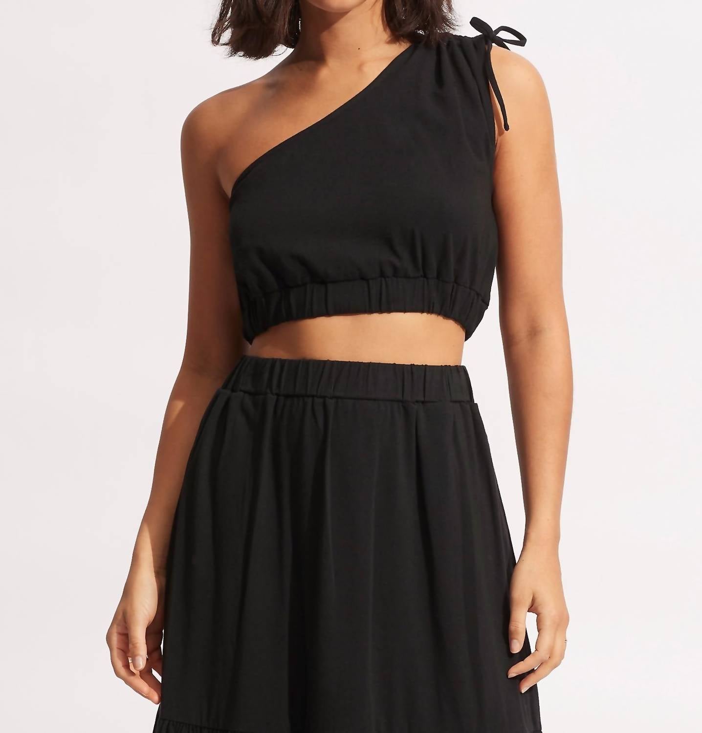One Shoulder Crop Top