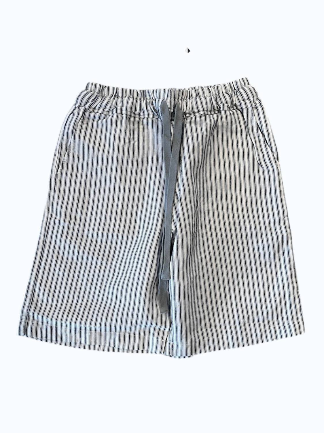 Crossley Women's Uomo Bermuda in white stripe - women's shorts