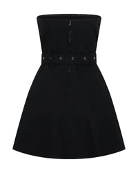 Third Form - Buckle Up Strapless Mini Dress