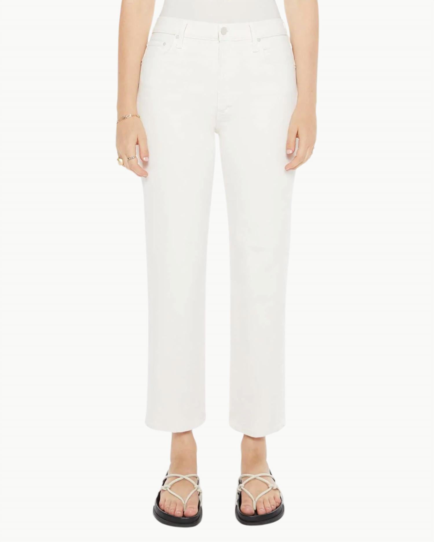 Mother - Rambler Zip Ankle High Rise Straight Jeans
