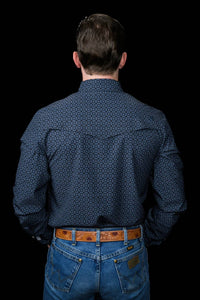 Ferrell The Silas Long Sleeve Snap Shirt in black - men's long sleeve top - view 4