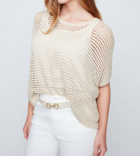 Renuar Right Where I Want Sweater in gold - women's sweater - detail view