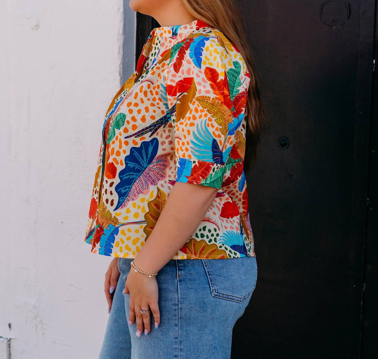 Jade - Lantern Sleeve Shirt