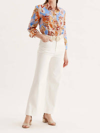 Tyler Boe - Addison Linen Paisley Blouse