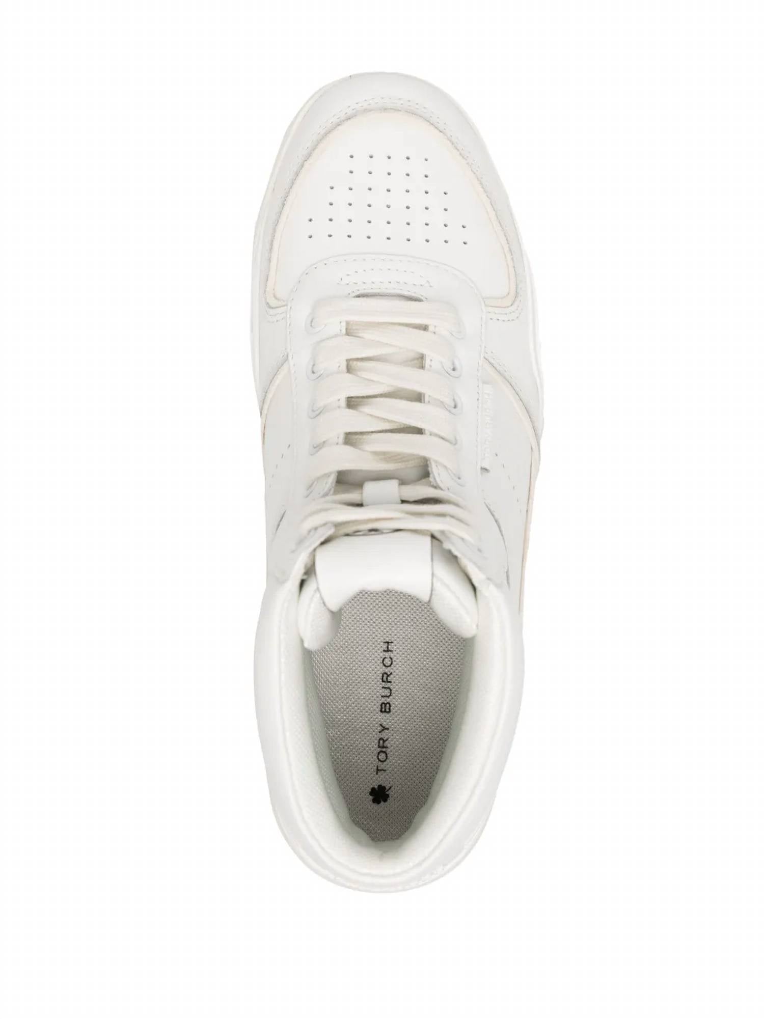 TORY BURCH Women's Clover High Court Sneakers in white - women's sneaker - view 5