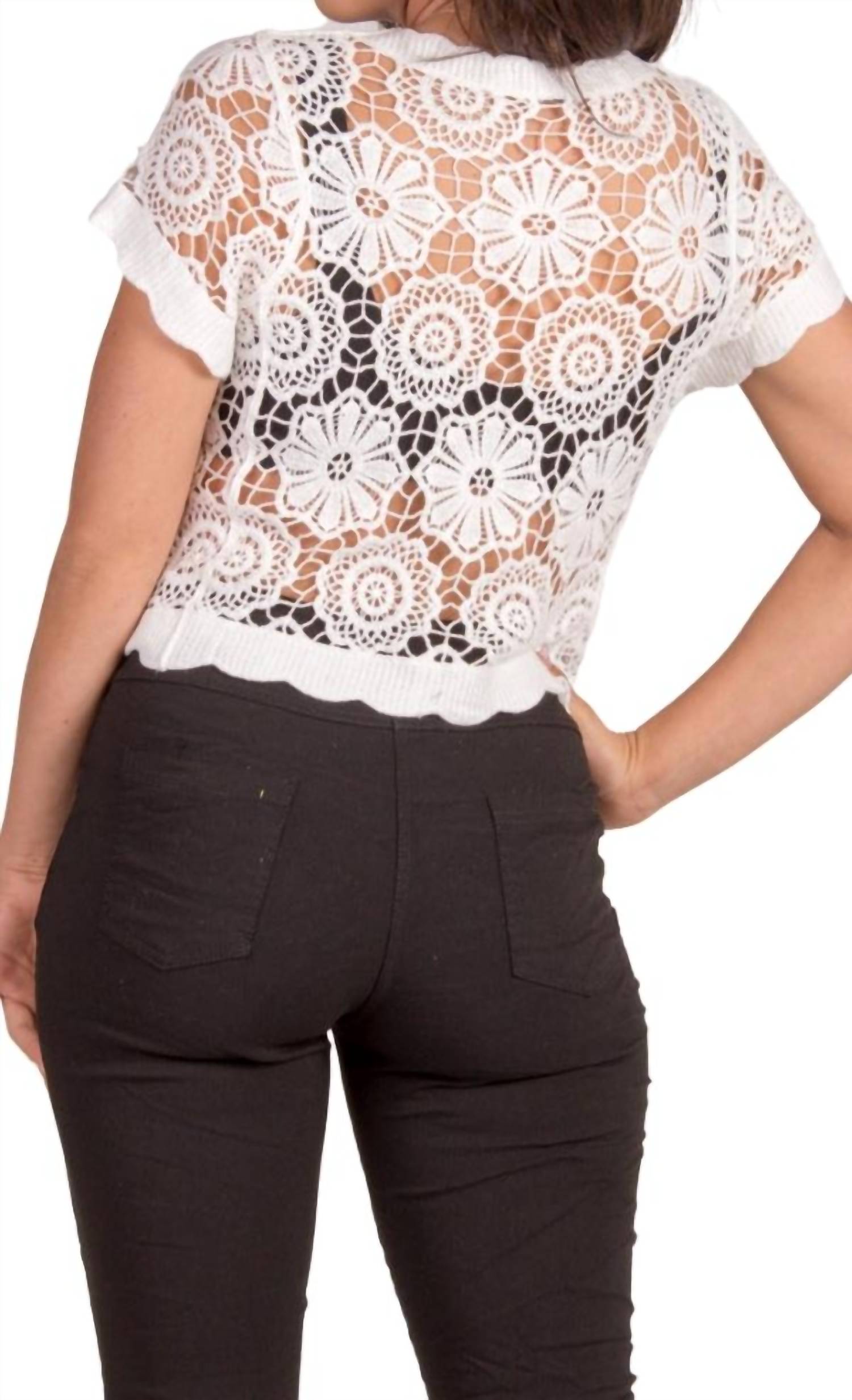 Gigi Moda - Diletta Crochet Cardigan