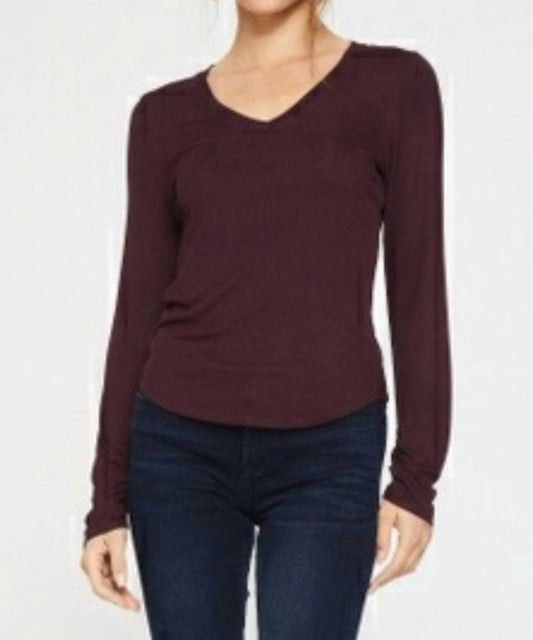 Long Sleeve Ruched Cuff Top