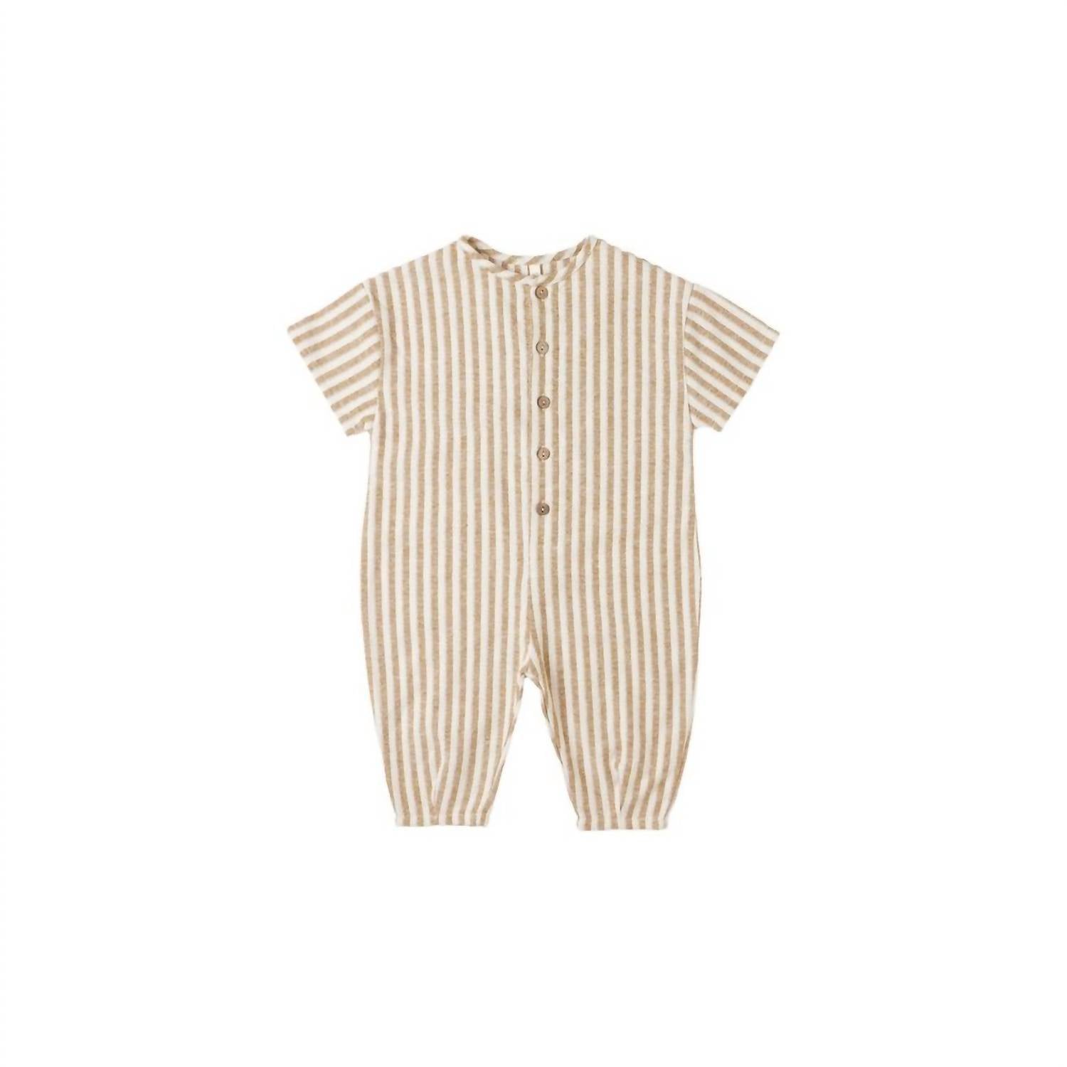 Rylee + Cru Baby's Hayes Jumpsuit in golden stripe - kids' item