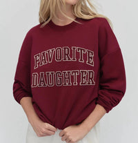 Favorite Daughter - Collegiate Embroidery Sweatshirt
