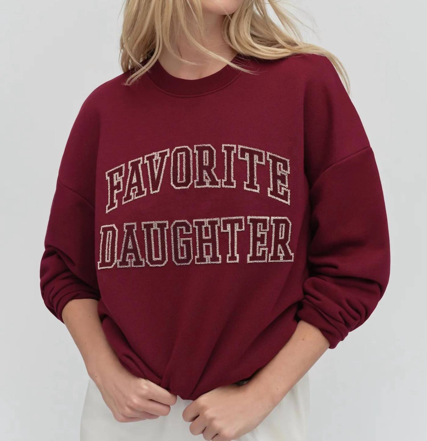 Favorite Daughter - Collegiate Embroidery Sweatshirt