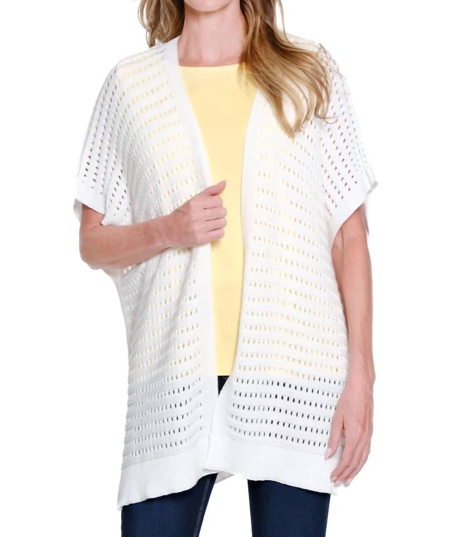 Multiples - Open Front Sweater Cardigan