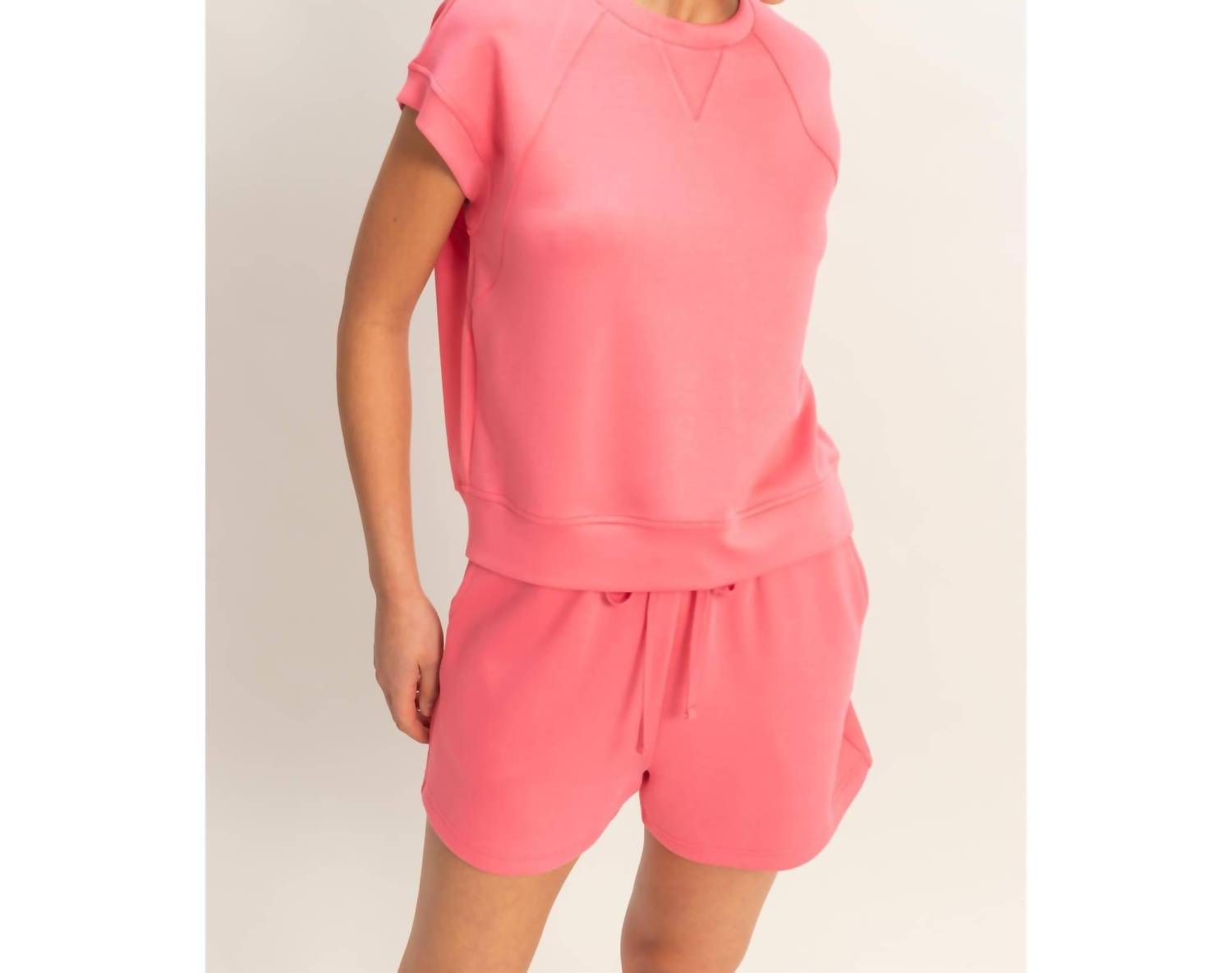 Hyfve - Crew Neck Sleeveless Top And Shorts Set