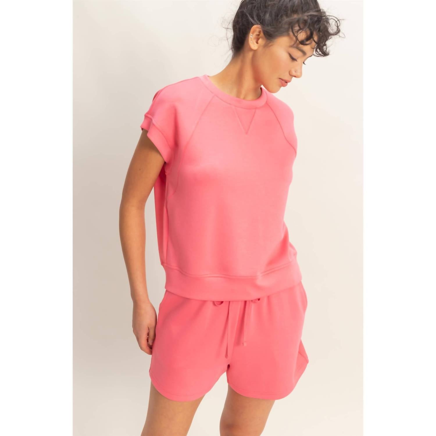 Hyfve - Crew Neck Sleeveless Top And Shorts Set