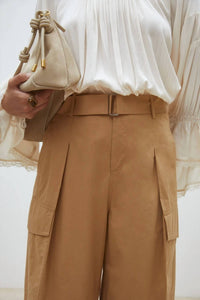 Suncoo - Jim Wide-leg Cotton Poplin Pants