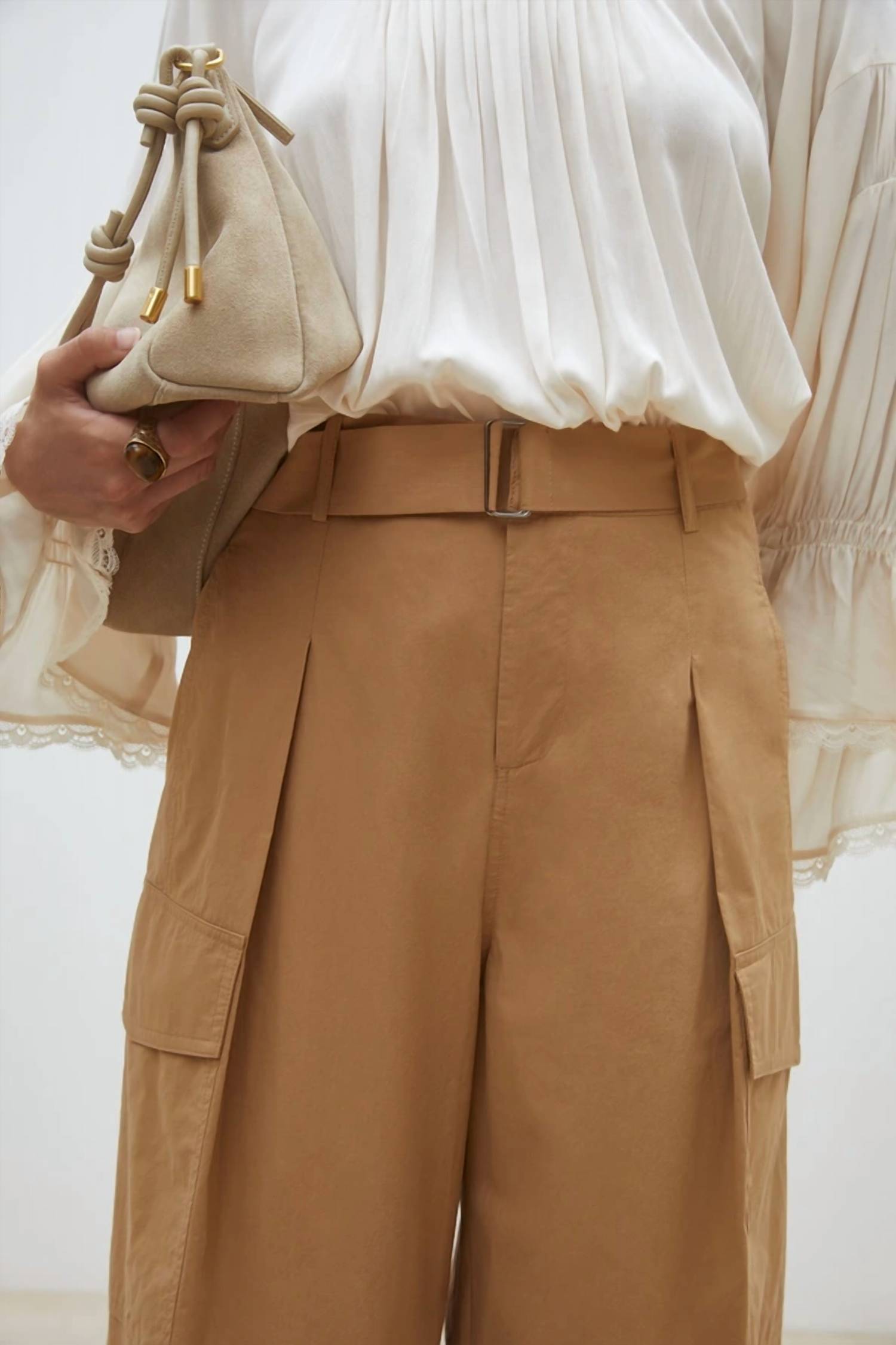Suncoo - Jim Wide-leg Cotton Poplin Pants