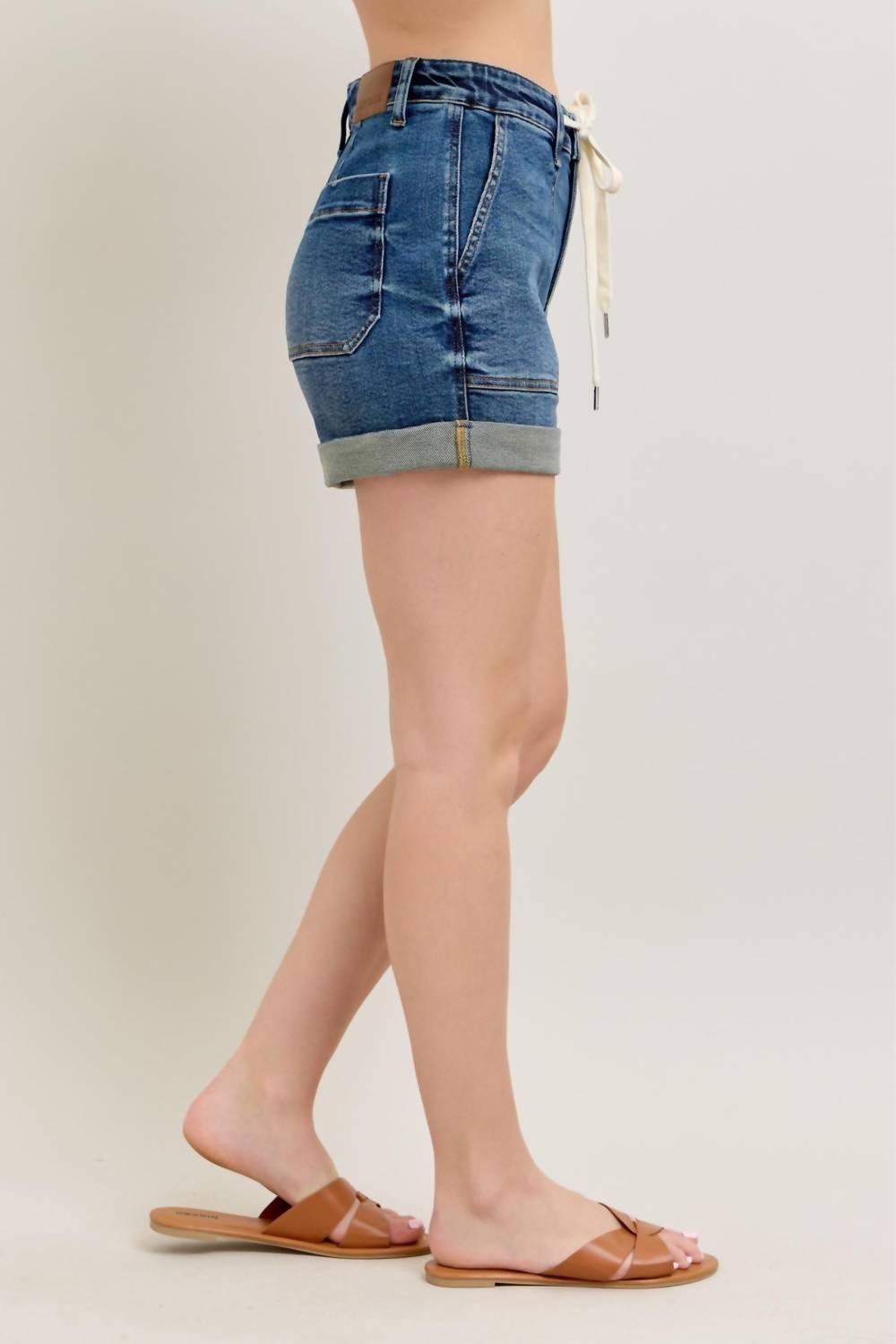 Judy Blue - High Waist Cuff Jogger Short