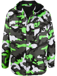 Valentino - Camouflage Print Hooded Jacket