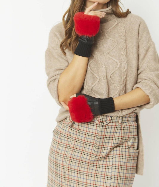 Faux Fur Fingerless Gloves