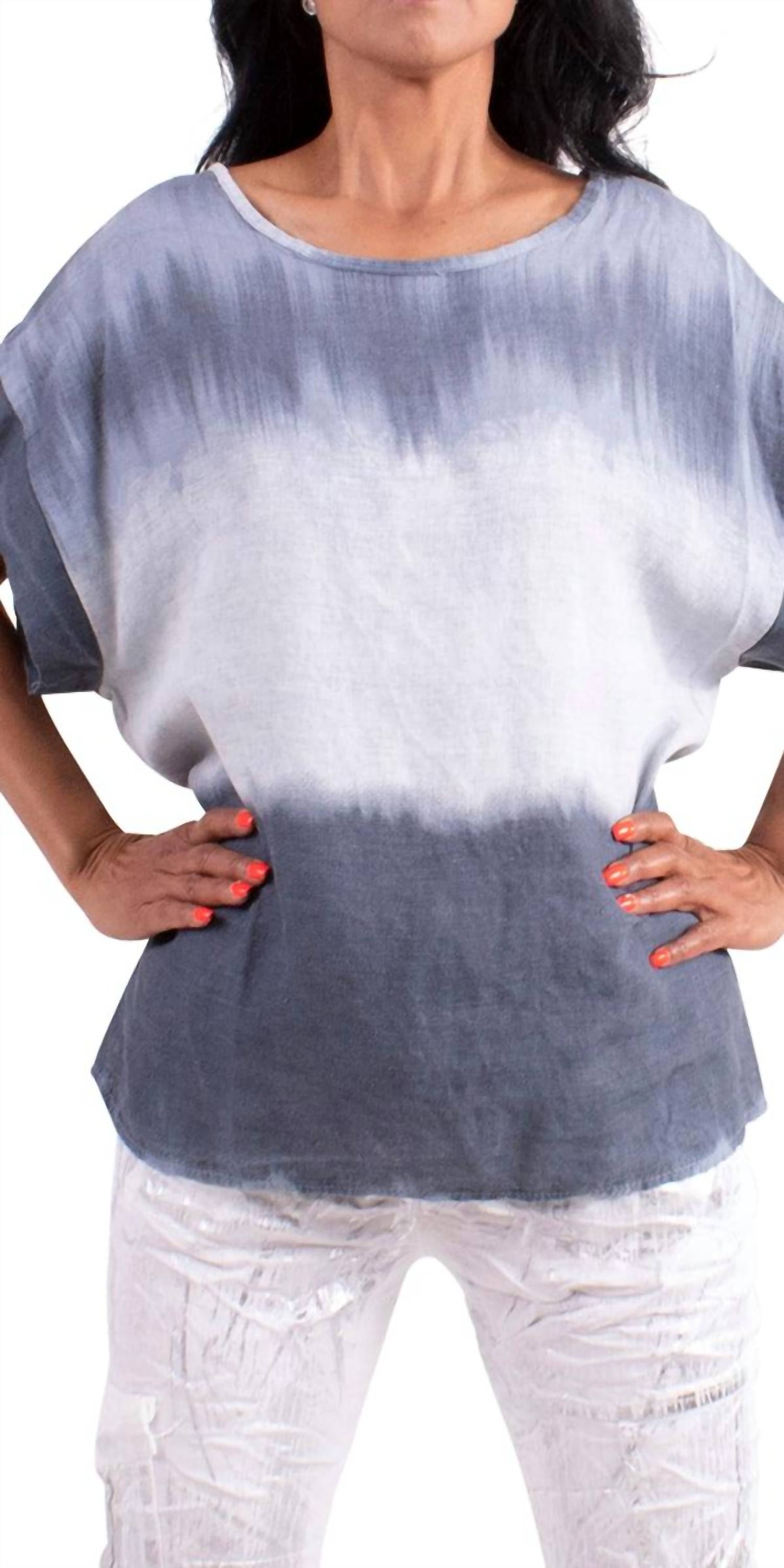 Gigi Moda - Rimini Linen Short Sleeve Blouse