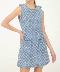 Zoe And Claire - Quilted Denim Dress