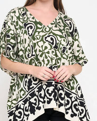Meet Me In Santorini - Scroll Tunic Top