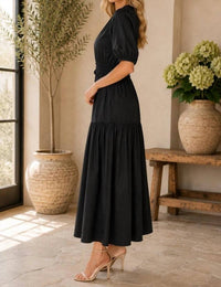 Elie Tahari - Short Sleeve Midi Dress