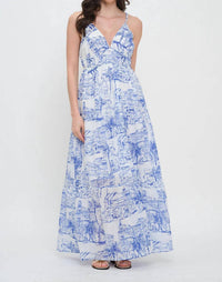 Meet Me In Santorini - Coastal Maxi Dress