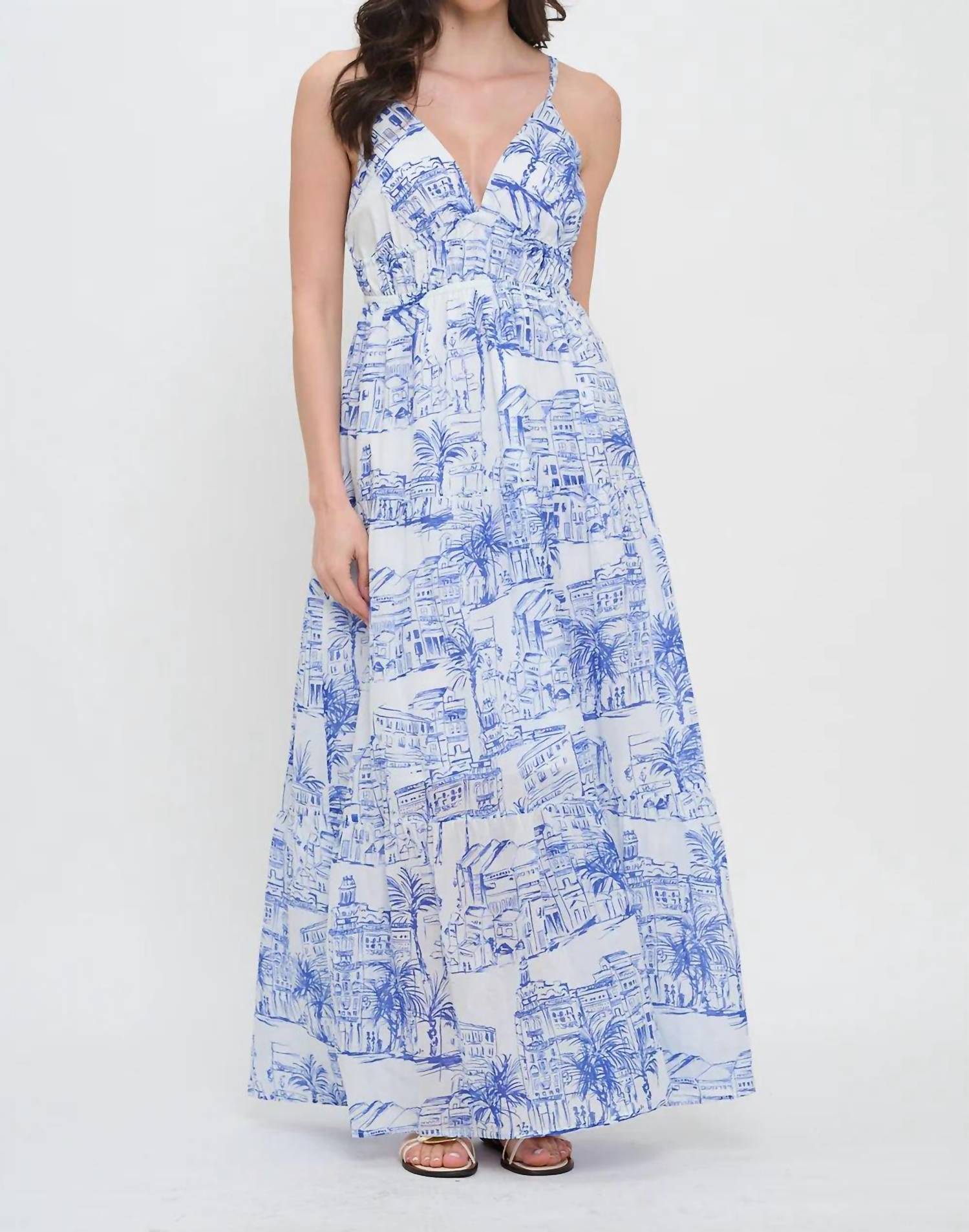 Meet Me In Santorini - Coastal Maxi Dress