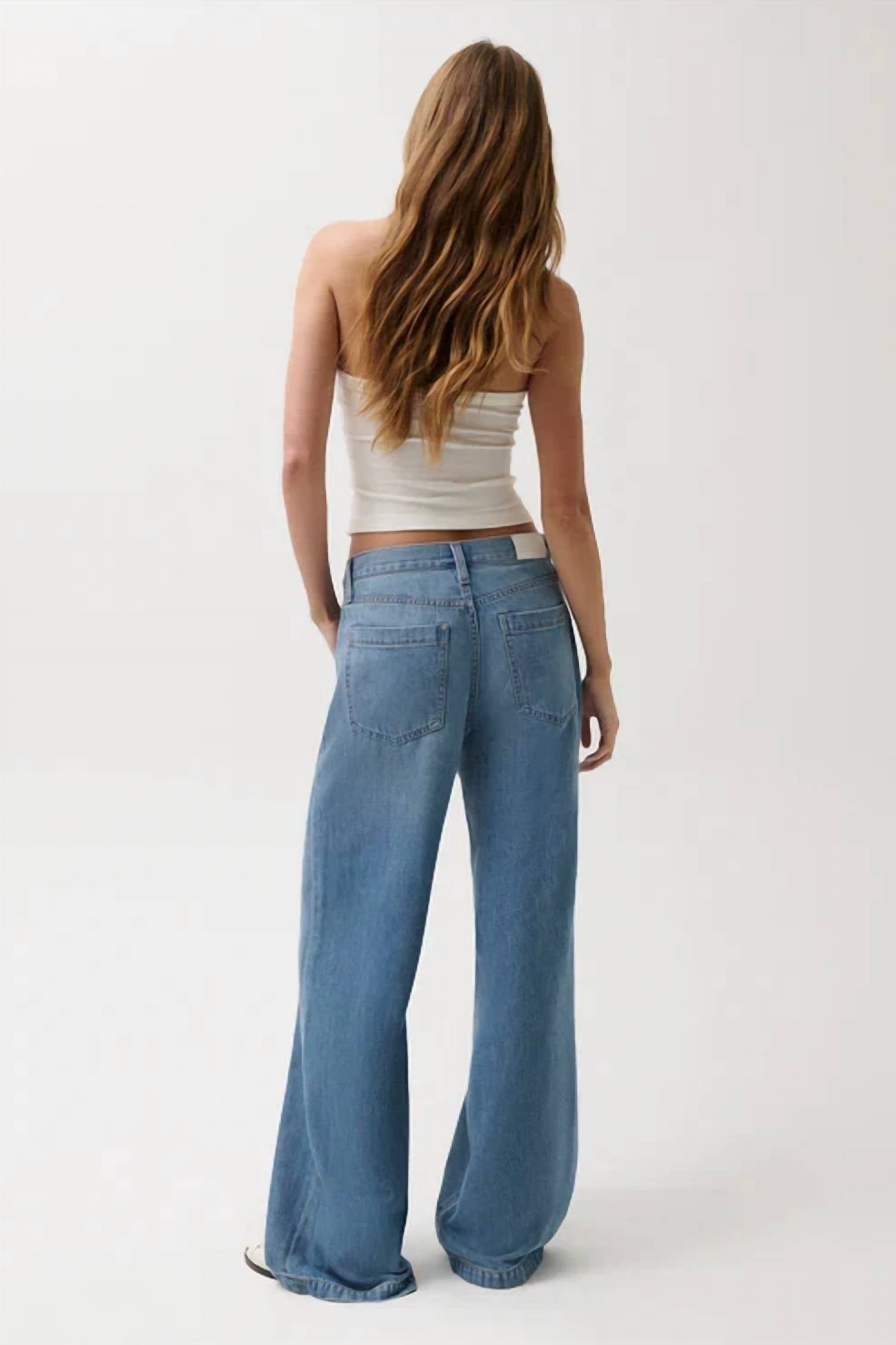 Pistola - Jadyn Mid Rise Drawstring Palazzo Jeans