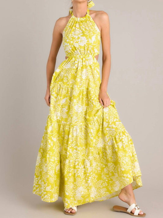 Art & Love Usa - Halter Tie Back Maxi Dress