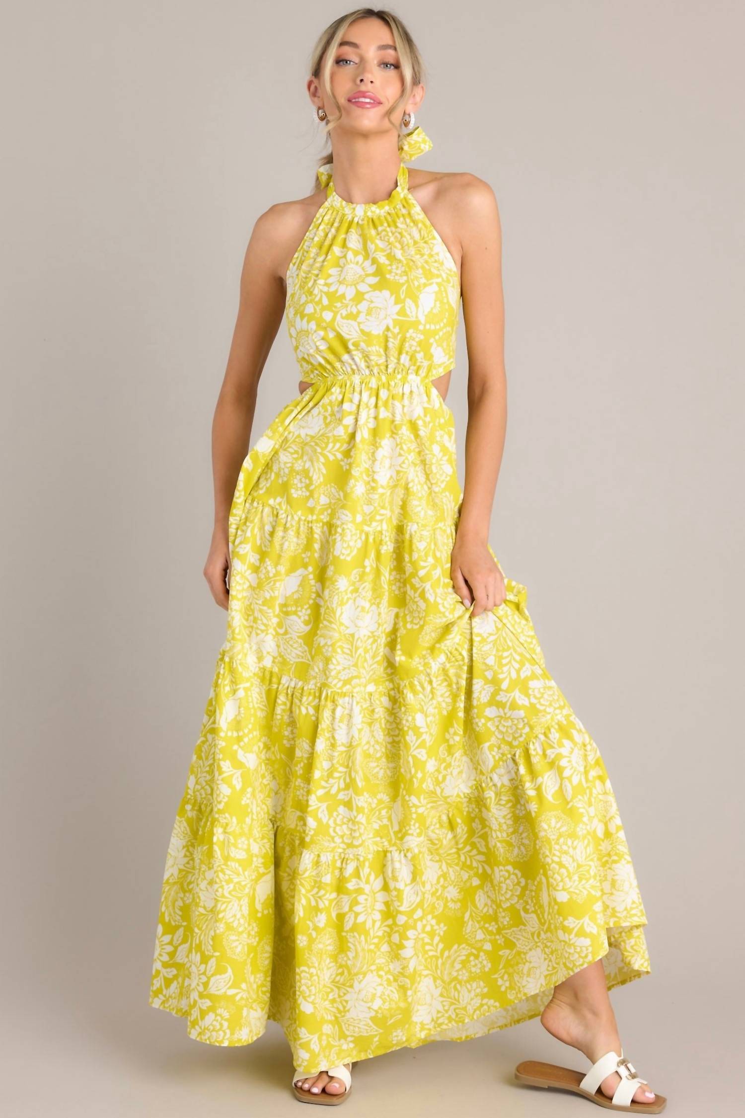Art & Love Usa - Halter Tie Back Maxi Dress