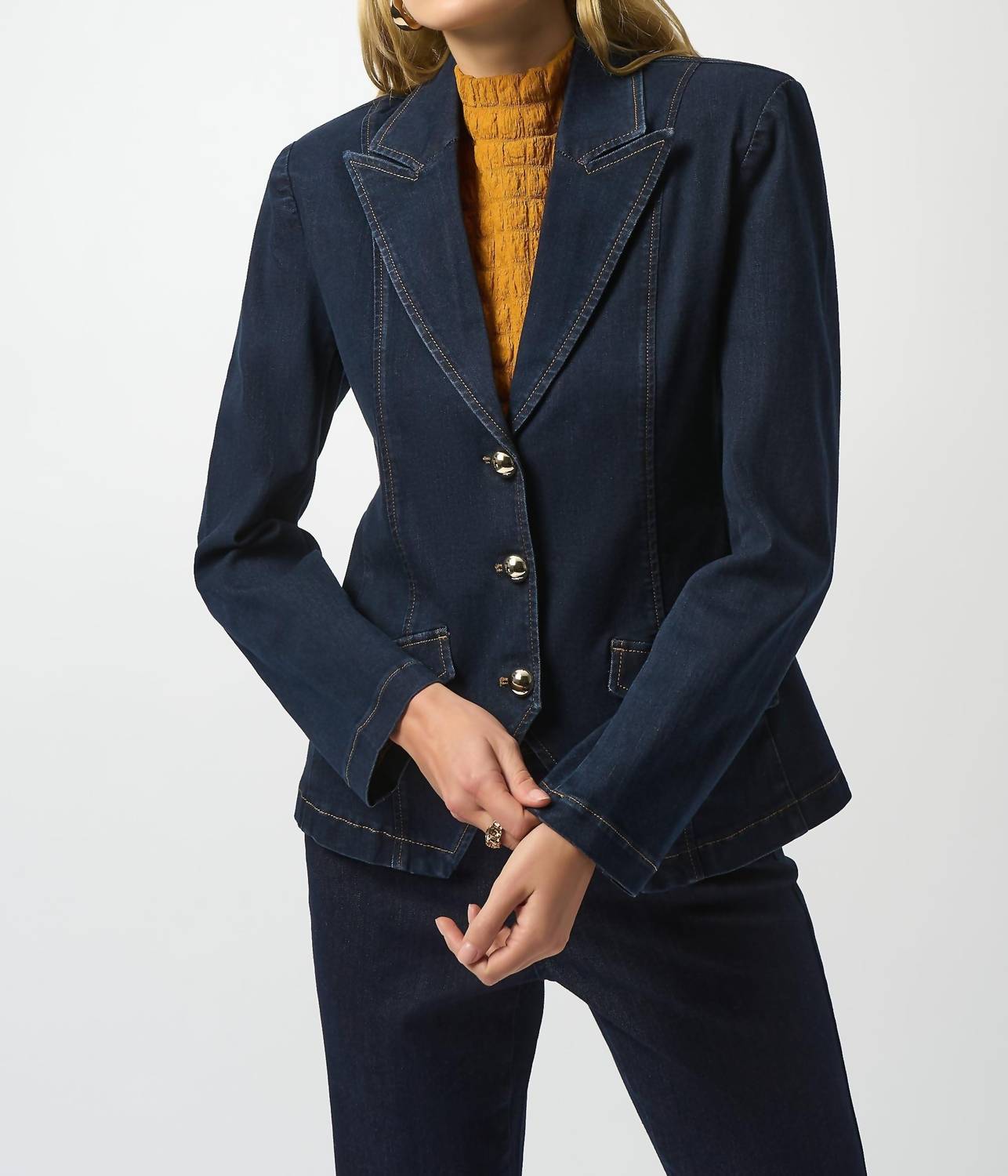 Joseph Ribkoff - Fitted Stretch Denim Blazer