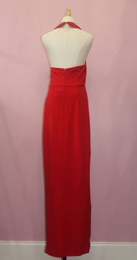 INA Women's Sleeveless Shawl Lapels Double Breasted Maxi Dress in red - women's dress - detail view