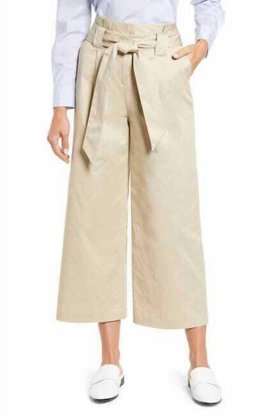 Halogen - Oxford Paperbag Belted Wide Leg Cropped Pants