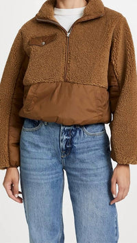 Frame - Fleece Mix Pullover Jacket
