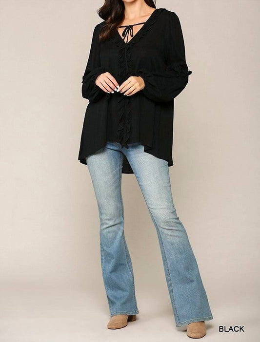 Gigio - Enna Textured Puff Sleeve Top