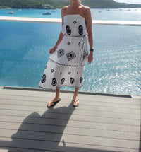 Elan - Embroidered Strapless Dress