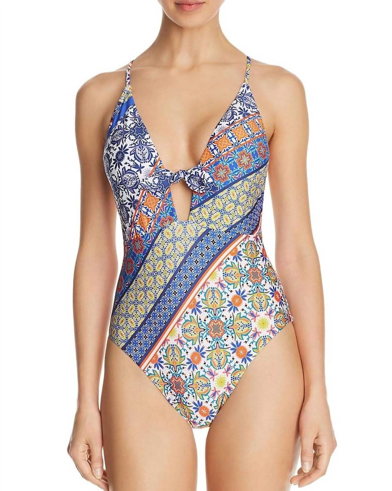 Nanette Lepore - SCARF PATCHWORK GODDESS ONE PIECE