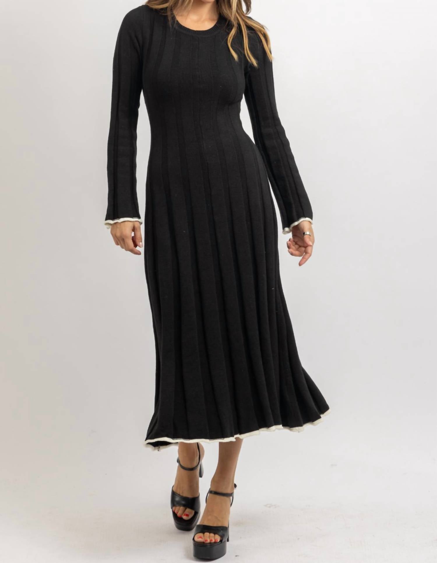 Lalavon - Cam Contrast Bow Dress