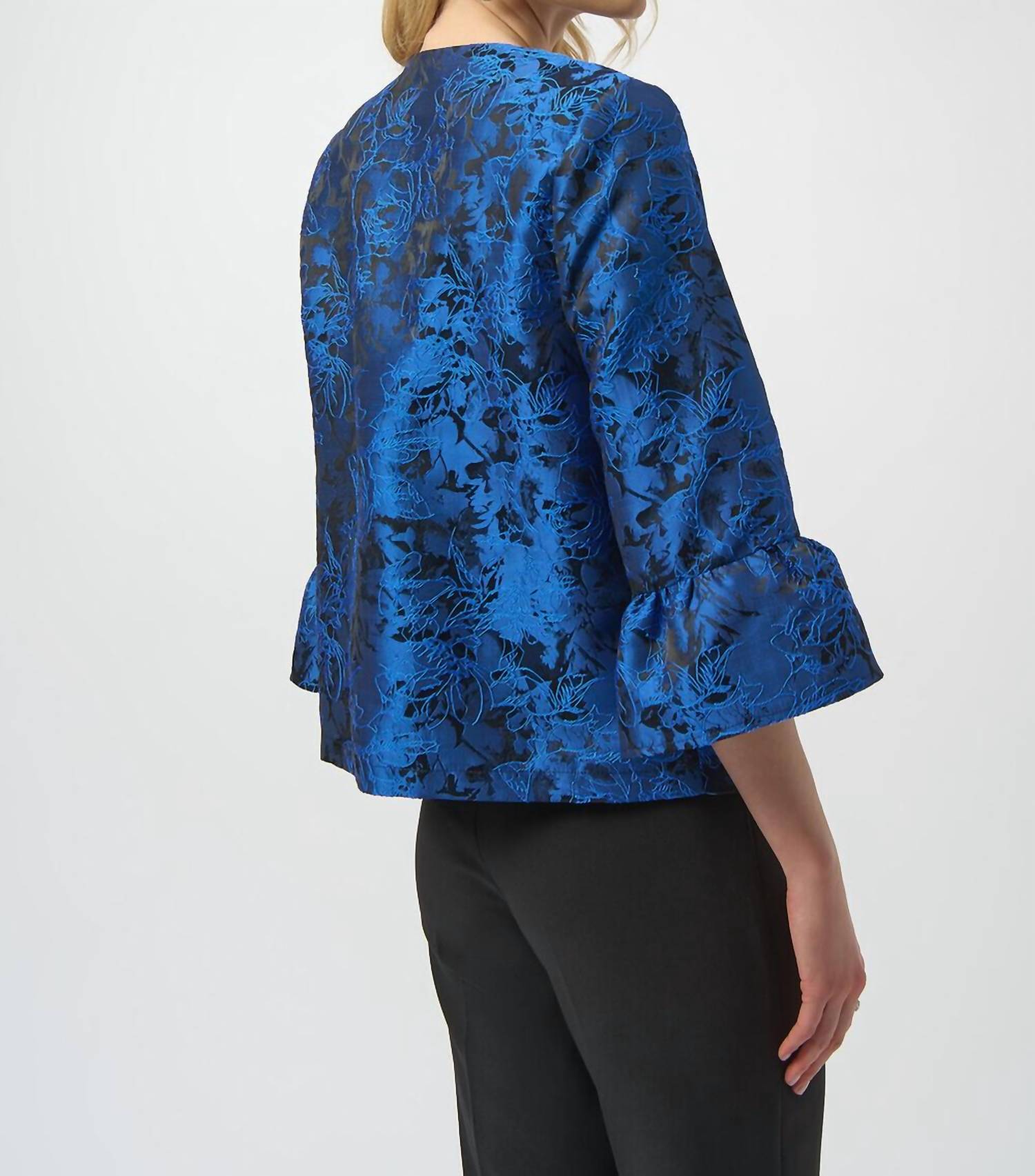 Joseph Ribkoff - Floral Blazer With Flare Sleeves