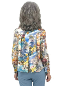 Estelle And Finn - Crop Back Pleated Blouse