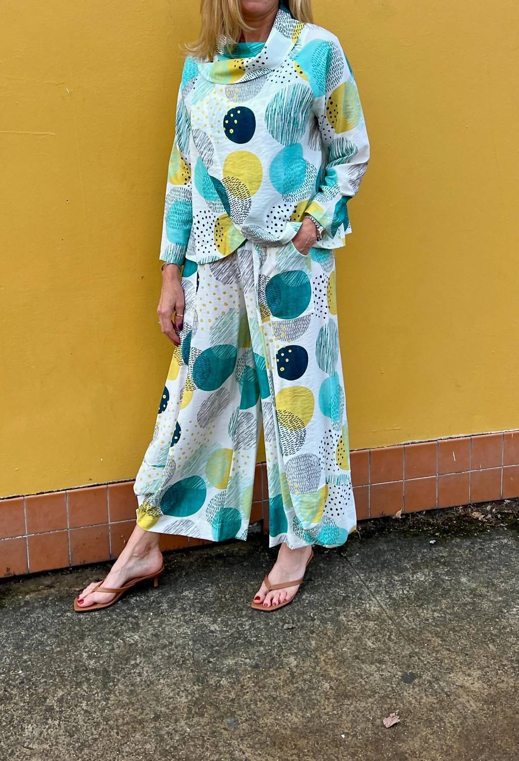 Shana Apparel - Printed Collared Jacket