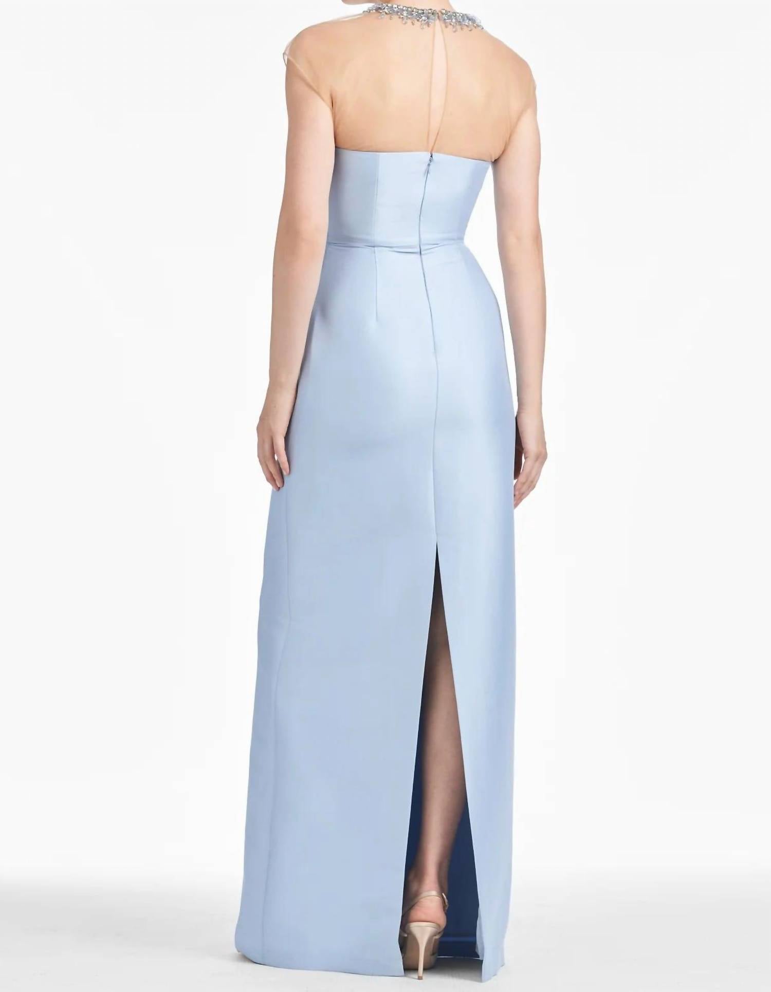 Sachin & Babi - Irina Beaded Illusion Neck Gown