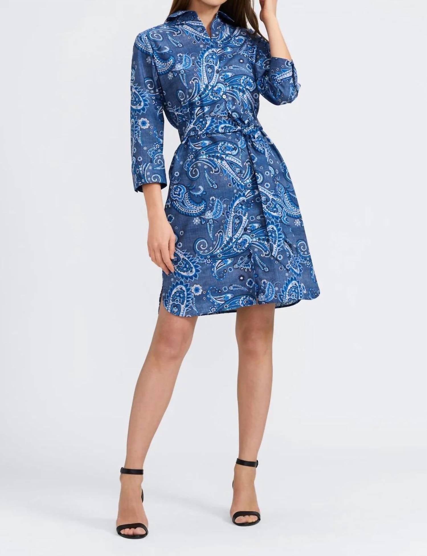 Foxcroft - Rocca Paisley 3/4 Sleeve Dress