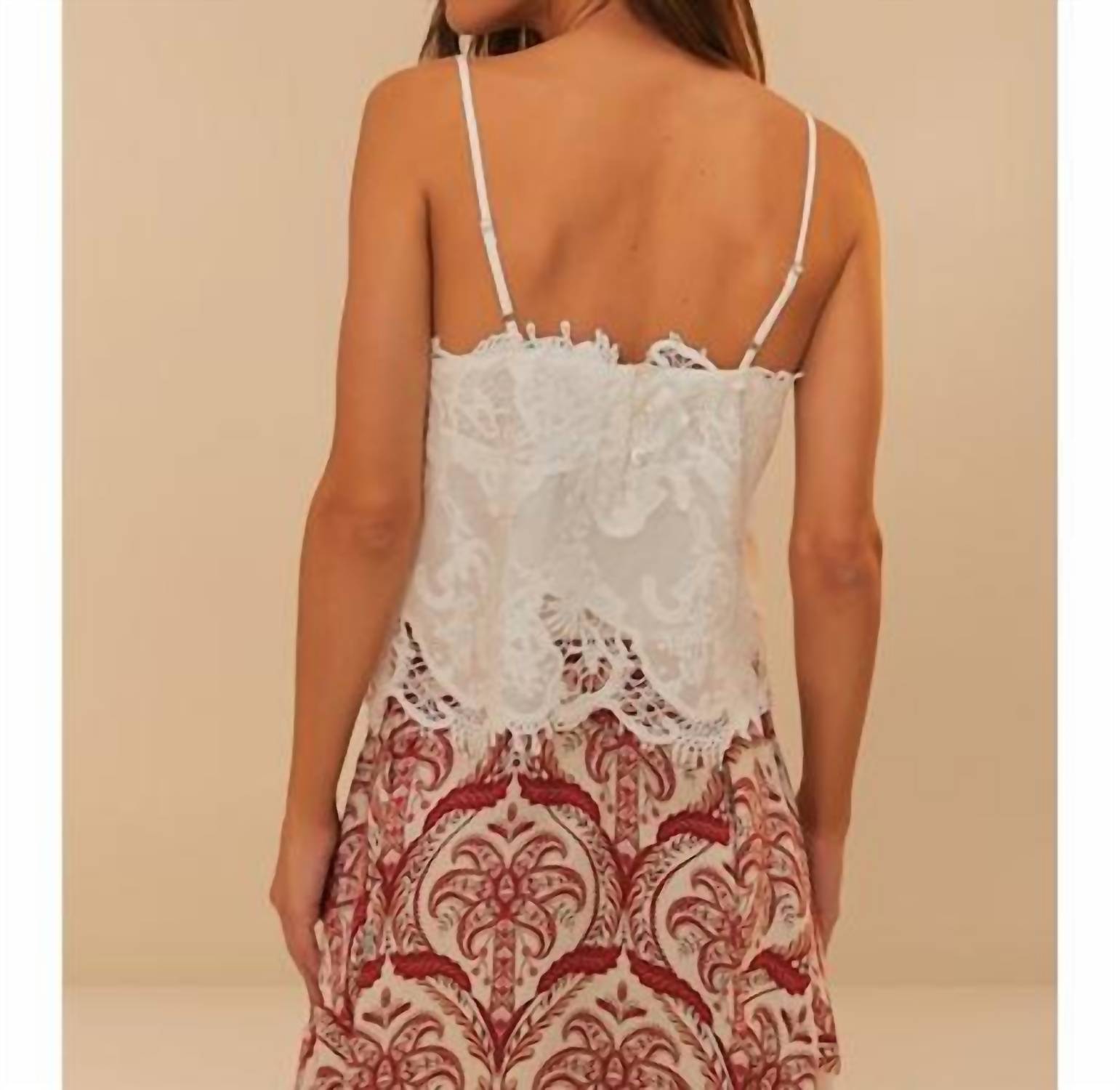 Farm Rio - Sleeveless Lace Top