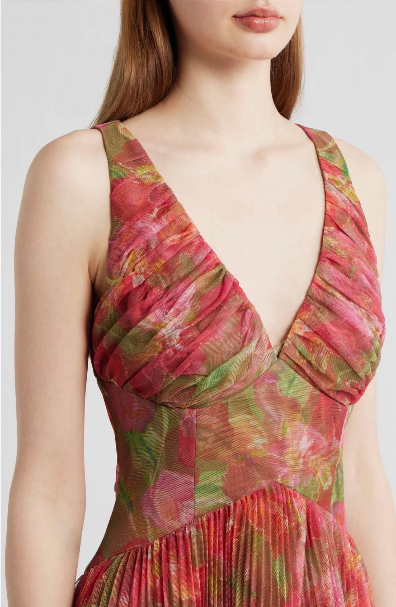 Hutch - Eliana Floral Pleated Gown
